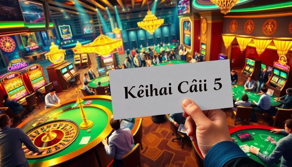 Kèo Nhà Cái 5 betting players at a lively casino table, engaged in high-stakes action.